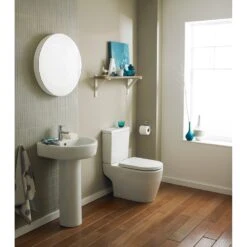 Nuie Provost White Semi Flush To Wall Pan & Cistern - CPV005 -Household Goods Shop nuie provost white semi flush to wall pan cistern cpv005 p35129 172964 image