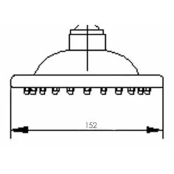 Nuie Round Fixed Shower Head - A304 -Household Goods Shop nuie round fixed shower head a304 p29413 144655 image
