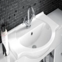 Nuie Saturn Gloss White Round Basin Cloakroom Furniture Pack SAT001 -Household Goods Shop nuie saturn gloss white round basin cloakroom furniture pack sat001 p4540 215823 image