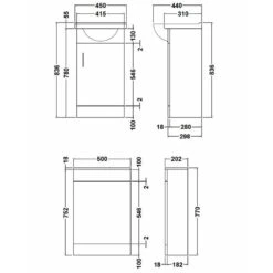 Nuie Sienna Cloakroom Packs Cloakroom Furniture Pack Without Tap - SIE002 -Household Goods Shop nuie sienna cloakroom packs cloakroom furniture pack without tap sie002 p29764 146907 image