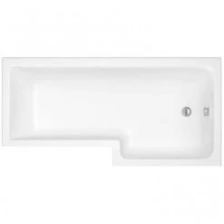 Nuie Square L Shape Single Ended Bath RH 1598x855x705
