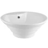 Nuie Vessels 460x460 1th White Round Ceramic Countertop Basin - NBV006