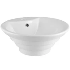 Nuie Vessels 460x460 1th White Round Ceramic Countertop Basin - NBV006