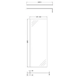 Nuie Wetroom Shower Screen & Chrome Support Bar 700x1850x8mm - WRSC070 -Household Goods Shop nuie wetroom shower screen chrome support bar 700x1850x8mm wrsc070 p29314 301073 image
