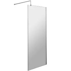 Nuie Wetroom Shower Screen & Chrome Support Bar 760x1850x8mm - WRSC076 -Household Goods Shop nuie wetroom shower screen chrome support bar 760x1850x8mm wrsc076 p29315 301078 image