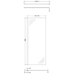 Nuie Wetroom Shower Screen & Chrome Support Bar 760x1850x8mm - WRSC076 -Household Goods Shop nuie wetroom shower screen chrome support bar 760x1850x8mm wrsc076 p29315 301079 image