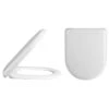 Nuie White D Shaped Soft Close Toilet Seat - NTS002