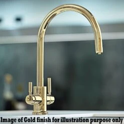Perrin & Rowe Alsace Cross Handles Gold Kitchen Sink Mixer Tap 4770IG -Household Goods Shop perrin rowe alsace cross handles gold kitchen sink mixer tap 4770ig p3879 189353 image