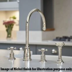 Perrin & Rowe Callisto C Spout Nickel Kitchen Sink Tap & Spray - 4891NI -Household Goods Shop perrin rowe callisto c spout nickel kitchen sink tap spray 4891ni p8020 188632 image
