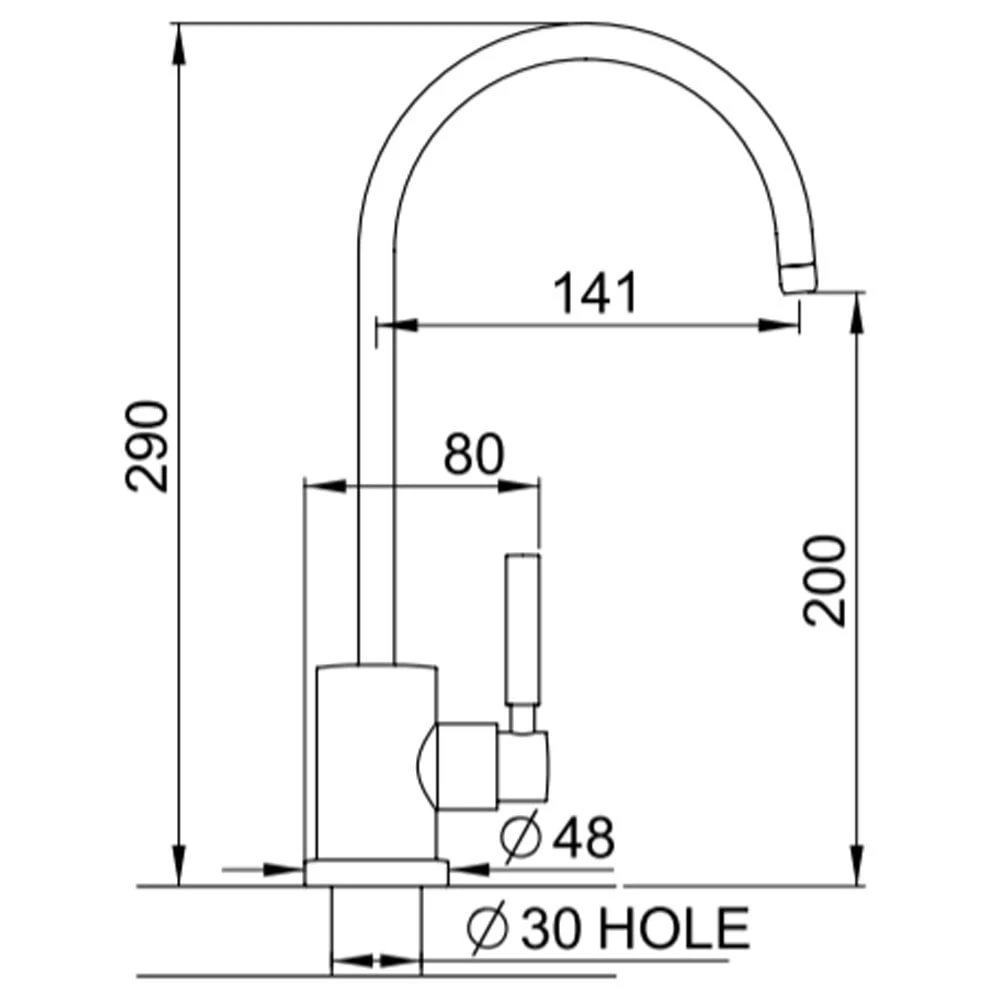 Perrin & Rowe Contemporary Mini Lever Satin Brass Kitchen Sink Filter Tap 1601SB 2 Perrin & Rowe Contemporary Mini Lever Satin Brass Kitchen Sink Filter Tap 1601SB - Image 2