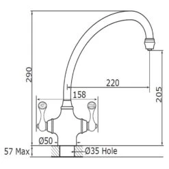 Perrin & Rowe Etruscan Dual Lever Chrome Kitchen Sink Mixer Tap - 4320CP 7 Perrin & Rowe Etruscan Dual Lever Chrome Kitchen Sink Mixer Tap - 4320CP -Household Goods Shop perrin rowe etruscan dual lever chrome kitchen sink mixer tap 4320cp p5189 126908 image