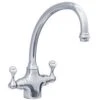 Perrin & Rowe Etruscan Dual Lever Chrome Kitchen Sink Mixer Tap - 4320CP