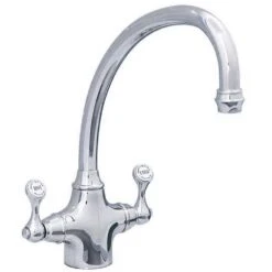 Perrin & Rowe Etruscan Dual Lever Chrome Kitchen Sink Mixer Tap - 4320CP