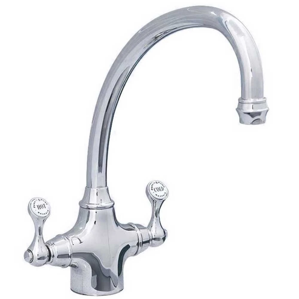 Perrin & Rowe Etruscan Dual Lever Chrome Kitchen Sink Mixer Tap - 4320CP 1 Perrin & Rowe Etruscan Dual Lever Chrome Kitchen Sink Mixer Tap - 4320CP