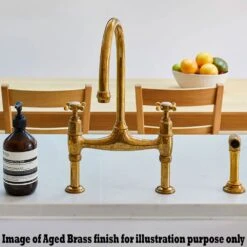Perrin & Rowe Ionian Aged Brass Kitchen Sink Bridge Tap & Rinse - 4172AB 8 Perrin & Rowe Ionian Aged Brass Kitchen Sink Bridge Tap & Rinse - 4172AB -Household Goods Shop perrin rowe ionian aged brass kitchen sink bridge tap rinse 4172ab p39089 191957 image