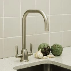 Perrin & Rowe Oberon U Spout Nickel Kitchen Sink Mixer Tap 4863NI -Household Goods Shop perrin rowe oberon u spout nickel kitchen sink mixer tap 4863ni p8480 127260 image