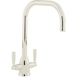 Perrin & Rowe Oberon U Spout Nickel Kitchen Sink Mixer Tap 4863NI