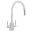 Perrin & Rowe Orbiq C Spout Pewter Kitchen Sink Mixer Tap 4212PF