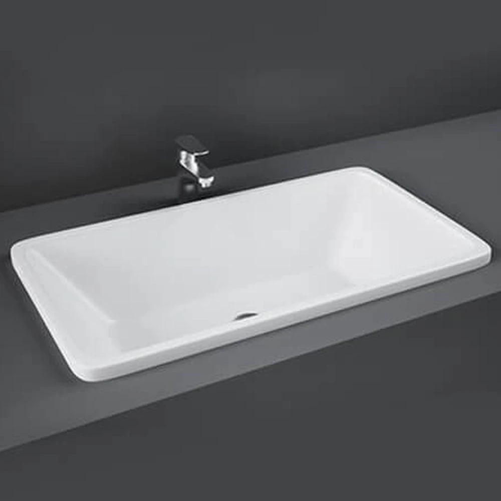 RAK Chameleon 560x325 Alpine White Inset Counter Wash Basin - CHAMBAS 1 RAK Chameleon 560x325 Alpine White Inset Counter Wash Basin - CHAMBAS