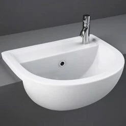 RAK Compact 450x360 1th Alpine White Semi-Recessed Basin - COM45SR1LH