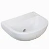 RAK Compact Special Needs White Horizontal Outlet Cloakroom Basin - COM38BASSNHO