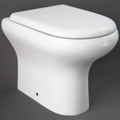 RAK Compact Special Needs White Rimless Back To Wall Toilet WC Pan- COM455BTWPAN