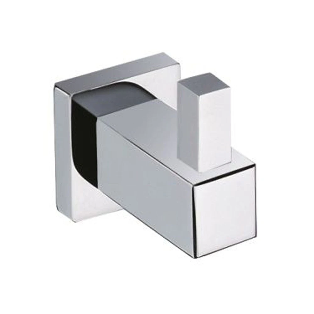 RAK Cubis Silver Wall Mounted Robe Hook - RAKCUB9909 1 RAK Cubis Silver Wall Mounted Robe Hook - RAKCUB9909