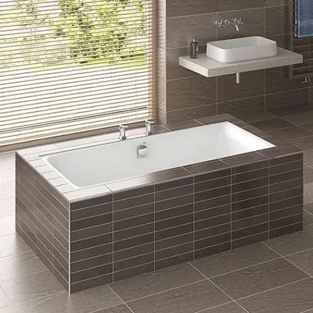 RAK Evolution Alpine White Double Ended Rectangular Bath 1750x750mm - NEVOBATH 2 RAK Evolution Alpine White Double Ended Rectangular Bath 1750x750mm - NEVOBATH - Image 2