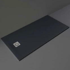 RAK Feeling Solid Black Rectangular Shower Tray 1600mmx800mm - RFST080160S504