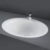 RAK Jessica Alpine White 1 Tap Hole Inset Countertop Wash Basin 530mm - JESVB0