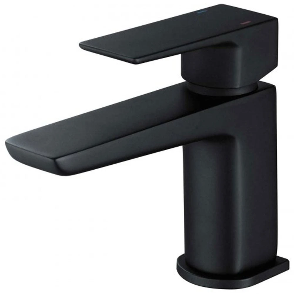 RAK Moon Black Single Lever Mini Mono Basin Mixer Tap & Waste - RAKMOO3002B 1 RAK Moon Black Single Lever Mini Mono Basin Mixer Tap & Waste - RAKMOO3002B