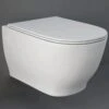 RAK Moon White Rimless Wall Hung Toilet Pan & Soft Close Seat -HARWHPAN-HF/SC
