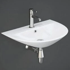 RAK Morning 500x400 1th Alpine White Wall Hung Wash Basin - MORWB5001AWHA