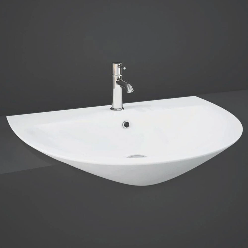 RAK Morning 550x420 1th White Semi Recessed Basin - MORSR5501AWHA 1 RAK Morning 550x420 1th White Semi Recessed Basin - MORSR5501AWHA