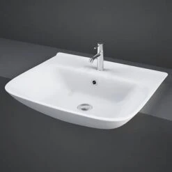 RAK Origin 520x430 1th White Semi-Recessed Wash Basin - ORI62SRBAS1