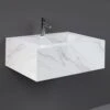 RAK Precious 630x470 1th Carrara Console Wall Hung Wash Basin - PRECT06347100A