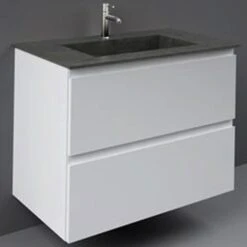 RAK Precious 830x470 1th Behind Grey Drop-In Wash Basin - PREOC08347104A