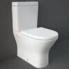 Rak Resort White Rimless Mini Close Coupled Toilet Pan, Cistern & Seat