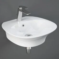RAK Sensation 500x460 1th Alpine White Wall Hung Basin - SENWB5001AWHA