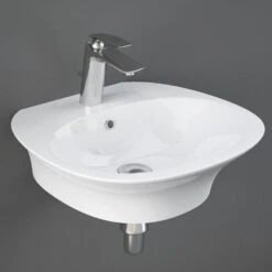 RAK Sensation 550x460 1th Alpine White Wall Hung Basin - SENWB5501AWHA
