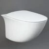 RAK Sensation White Rimless Wall Hung Toilet Pan & Urea Seat - SENWHPANSC-MX