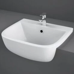 RAK Series 600 420x350 1th Alpine White Semi-Recessed Basin - S60042SR1