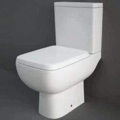 RAK Series 600 White Close Coupled Toilet Pan, Cistern & Urea Seat -S600PAKNS014