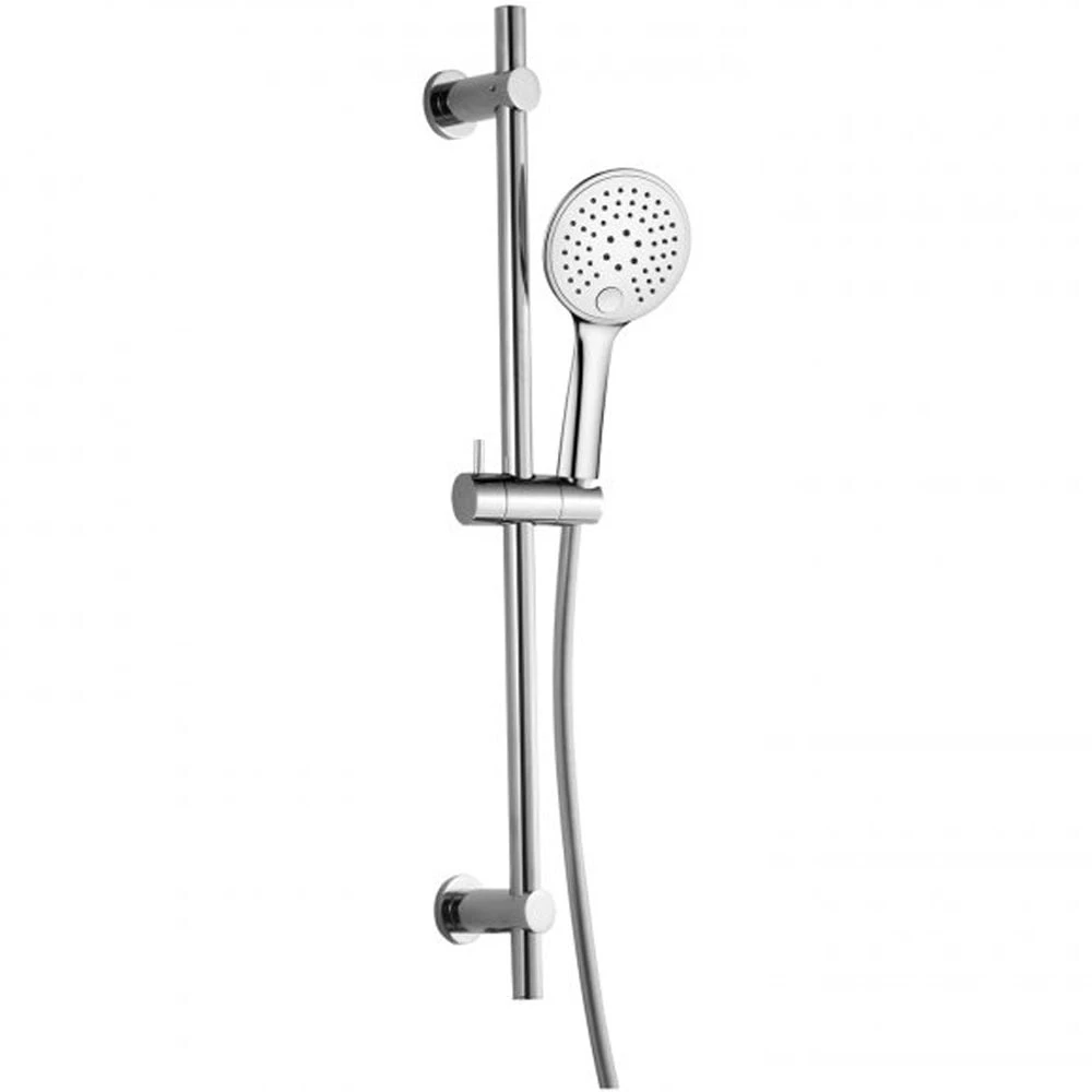 RAK Showering Chrome Round Slide Rail Kit With 3 Function Head - RAKSHW1008 1 RAK Showering Chrome Round Slide Rail Kit With 3 Function Head - RAKSHW1008