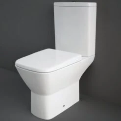 RAK Summit Alpine White Close Coupled Toilet Pan, Cistern & Urea Seat - SUMPAKSC