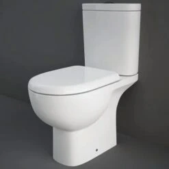 RAK Tonique White Close Coupled Toilet Pan, Cistern & Urea Seat - TONPAK015