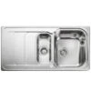 Rangemaster Houston 1.5 Bowl Brushed Stainless Steel Kitchen Sink & Waste