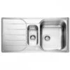 Rangemaster Michigan 1.5 Bowl Brushed Stainless Steel Kitchen Sink & Waste