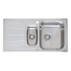 Reginox Diplomat 1.5 Bowl Polished Stainless Steel Kitchen Sink & Waste