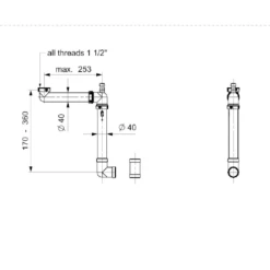 Reginox Panama Space Saving Waste Syphon -Household Goods Shop reginox panama space saving waste syphon p66836 286573 image